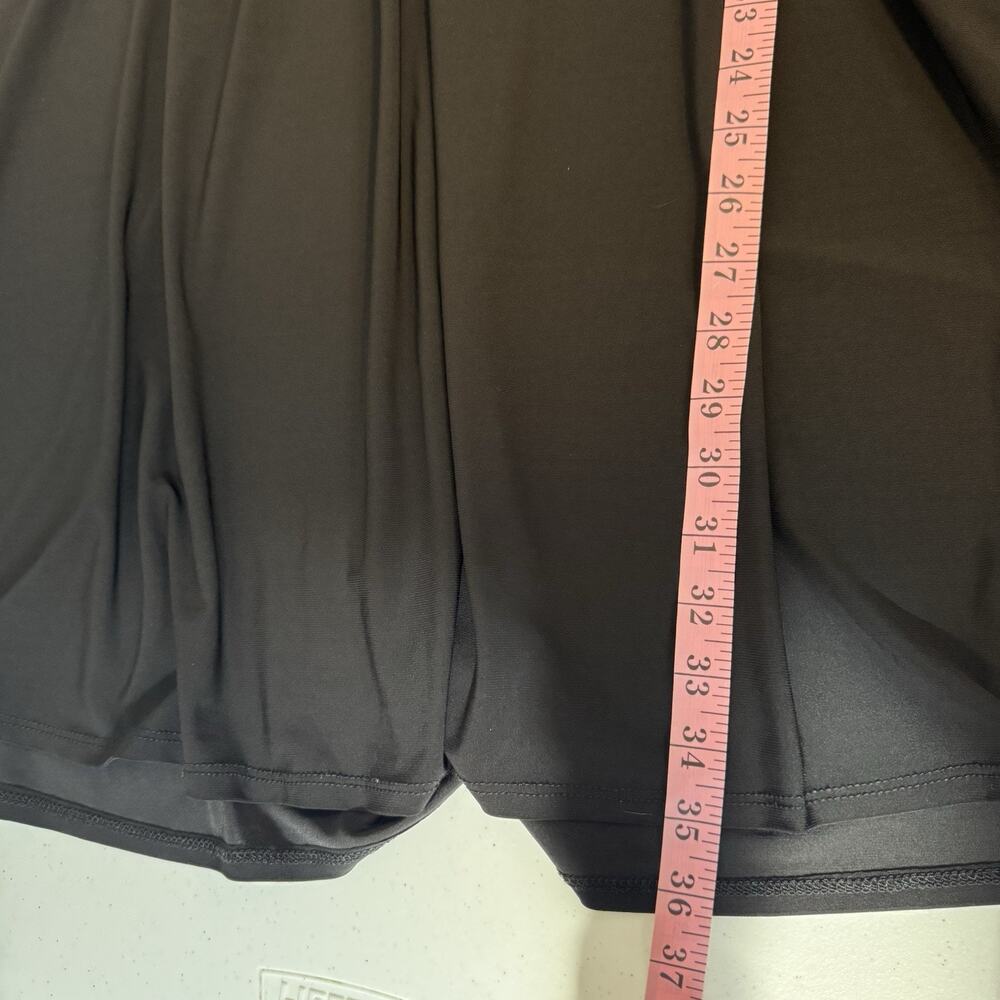 Torrid Faux Wrap Jersey Dress Women's Size 1X Black 3/4 Cutout Sleeves Stretch - Picture 9 of 9